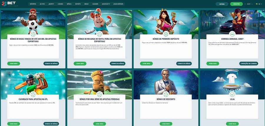 Bônus de 22Bet