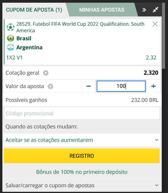 Apostas Brasil x Argentina Eliminatórias Copa do Mundo 2022