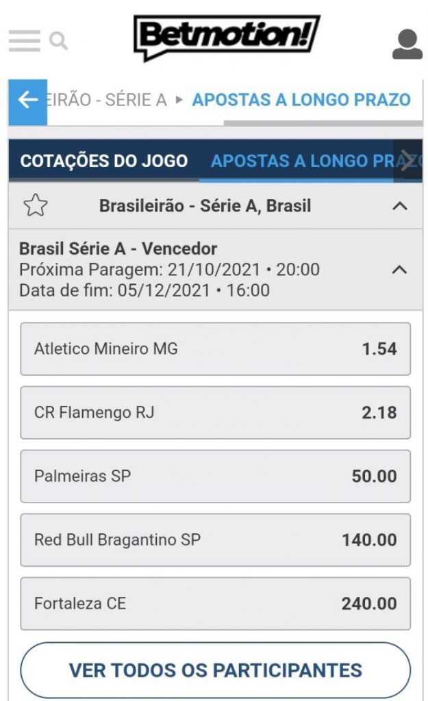 Apostar 28ª Rodada Campeonato Brasileiro 2021