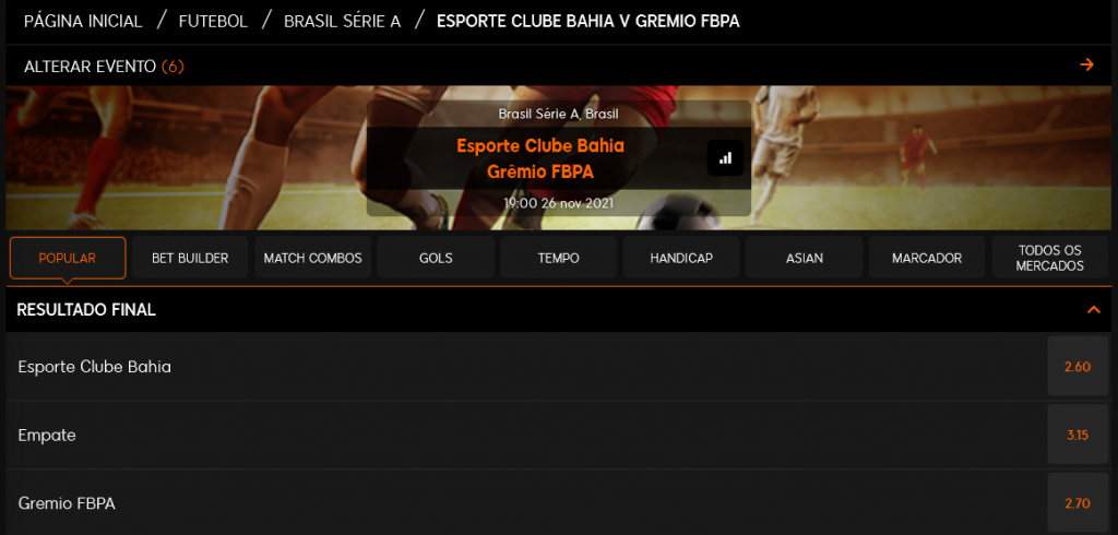 Apostas 36ª Rodada Brasileirão 888Sport Apostas 36ª Rodada Brasileirão 888Sport