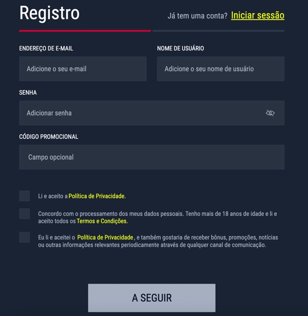 como se registrar na rabona com cadastro simples