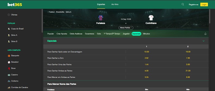 Promoções de apostas setembro 2023 na Bet365 e suas mais de 80 competições